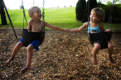 On the swings