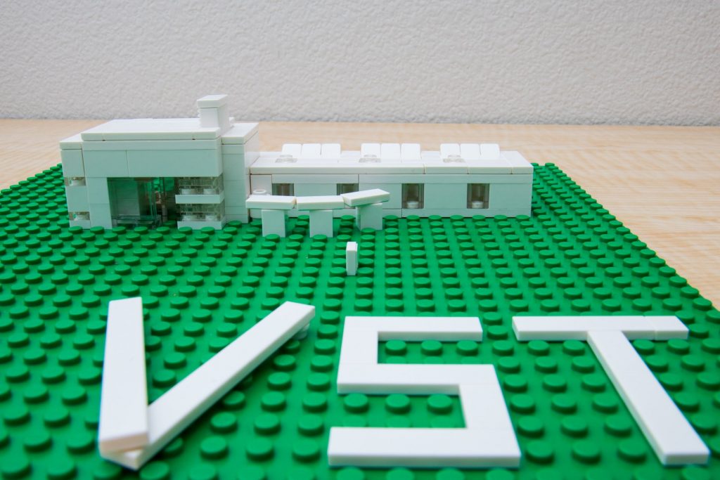 Building the Vernier headquarters building using the LEGO architecture set pieces